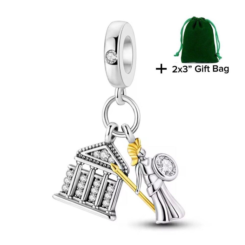 Greek Goddess Athena Dangle Charm | 925 Silver | Brand New